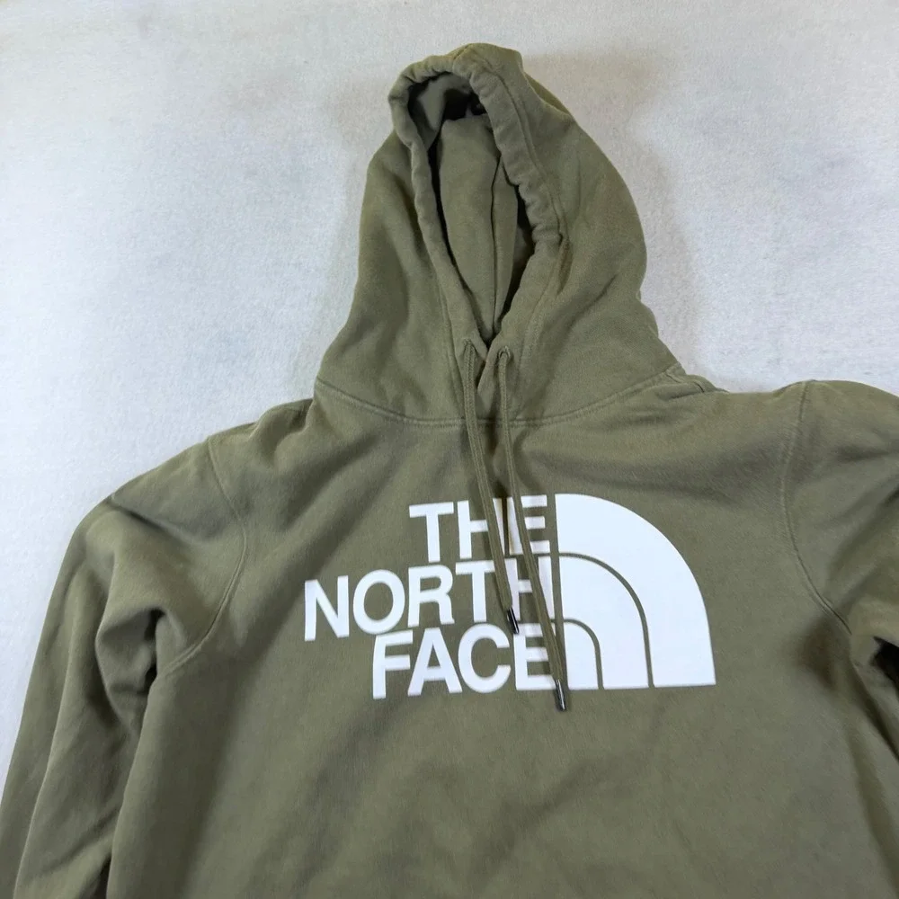 The North‎ Face Mens Half Dome Pullover Hoodie Olive Green Medium Logo Fleece